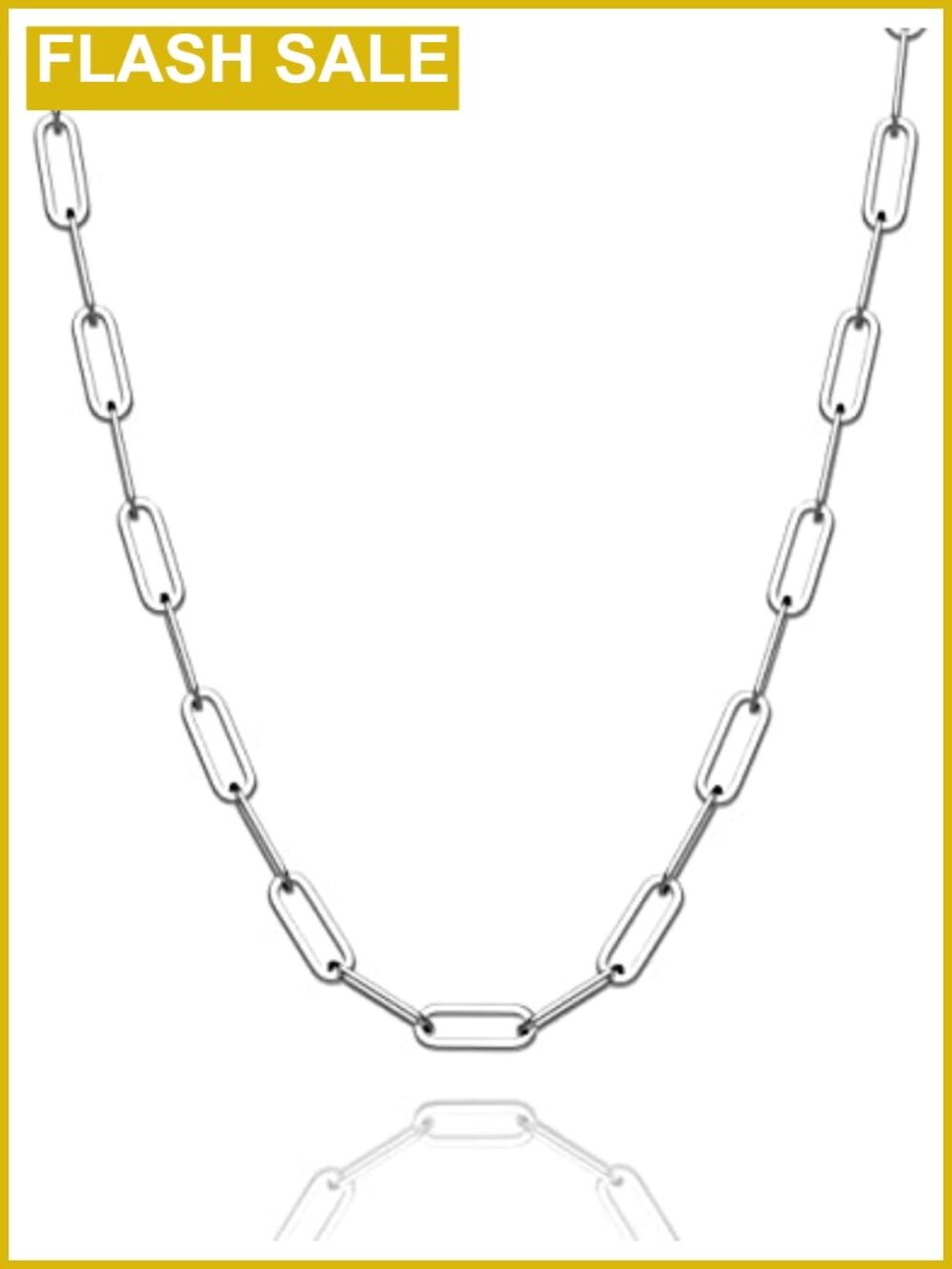 925 Sterling Silver Paperclip Chain Necklace 3mm-7mm Diamond Cut 16-30 In
